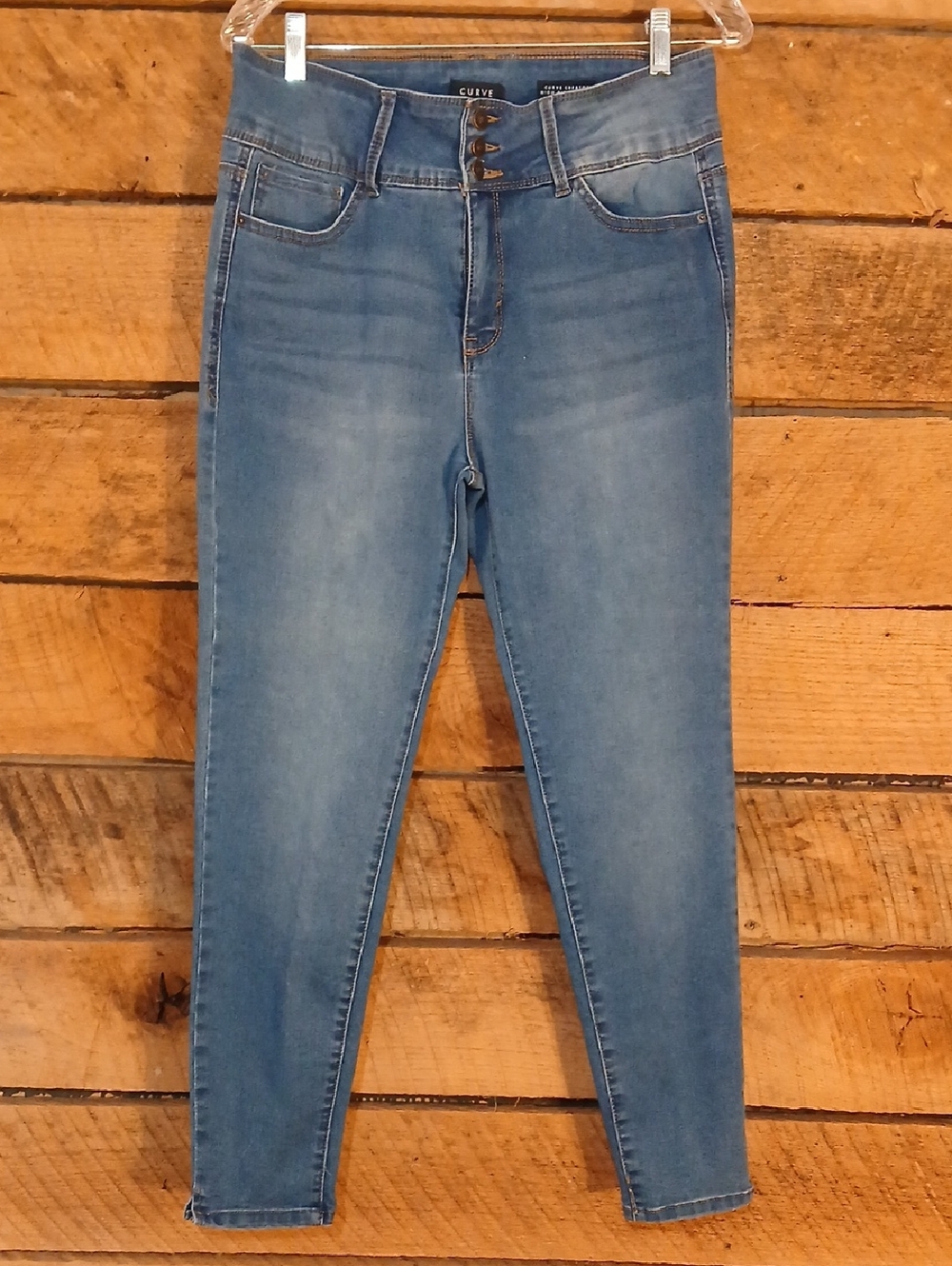 Curve Appeal High-Waist Blue Skinny Jeans Sz 12/31